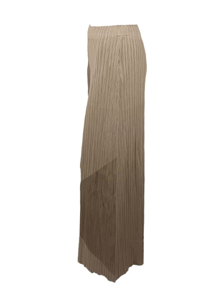 4250023 Wide Leg Pleated Pants *Brown