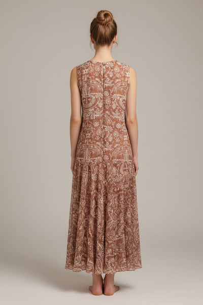 Paisley Print Maxi Dress