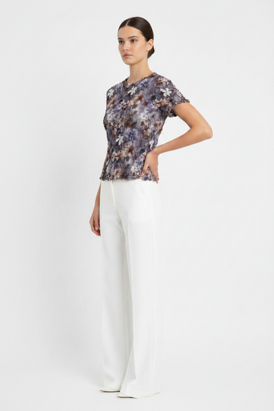 Abstract Patterned Creased Top