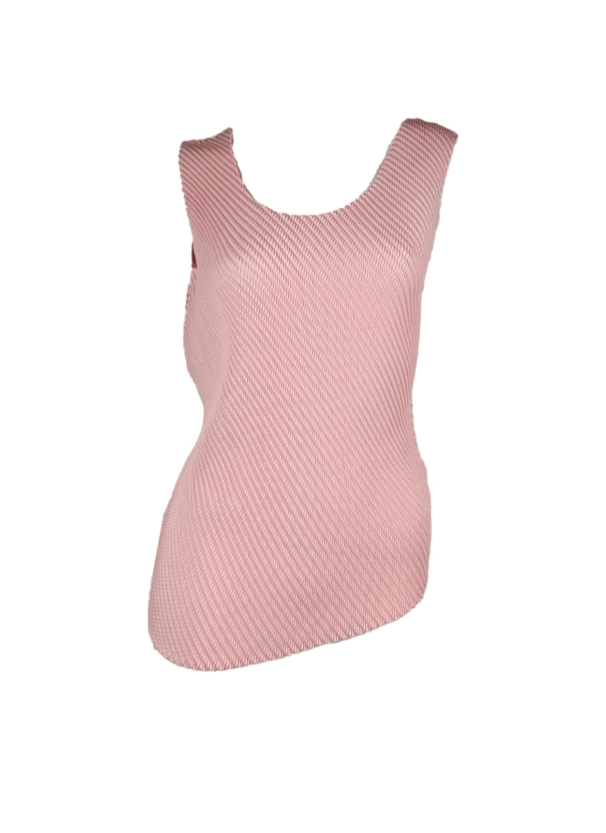 5250014 SS Scoop Neck Ribbed Top *Pink