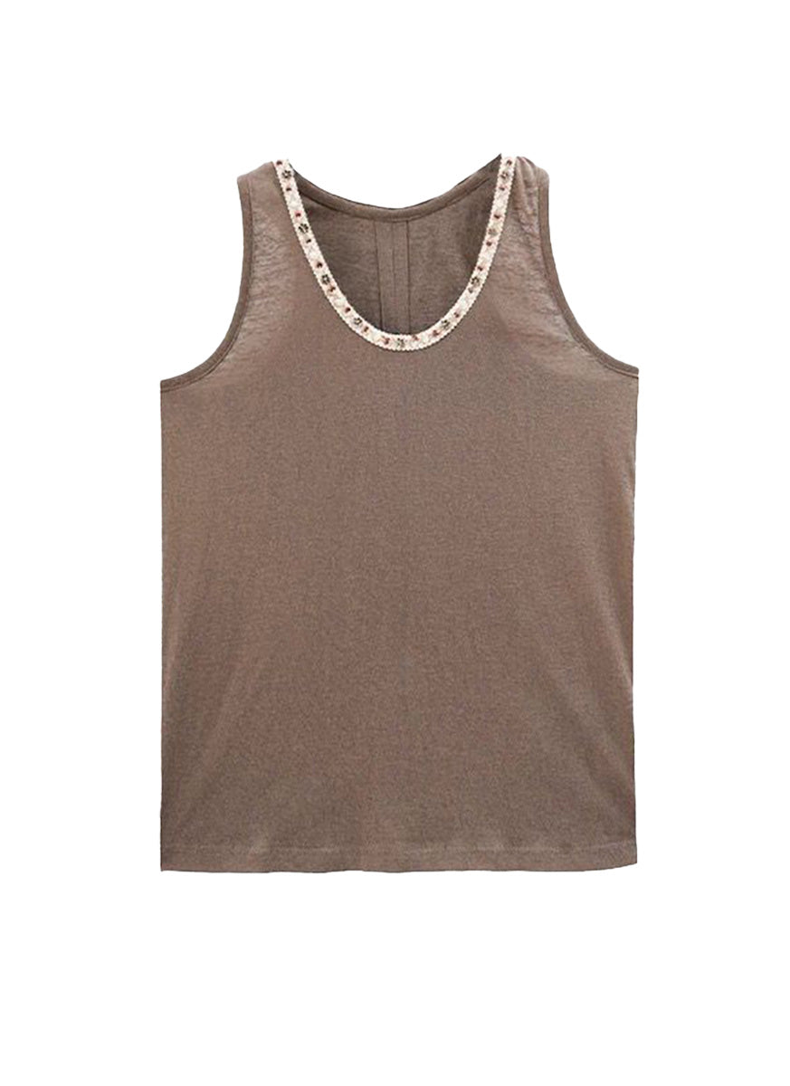 6250004 Embellished Tank Top