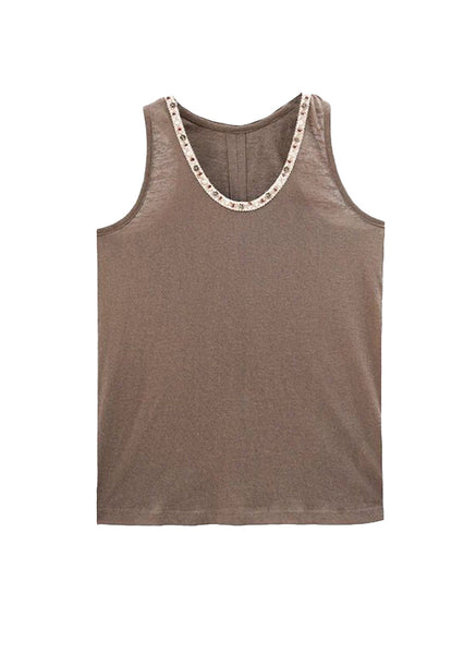 6250004 Embellished Tank Top