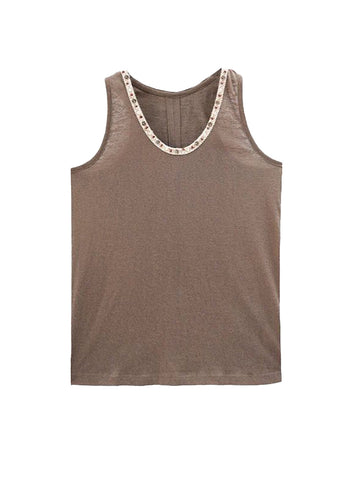 6250004 Embellished Tank Top