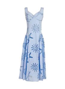 6250007 Embroidered Long Dress