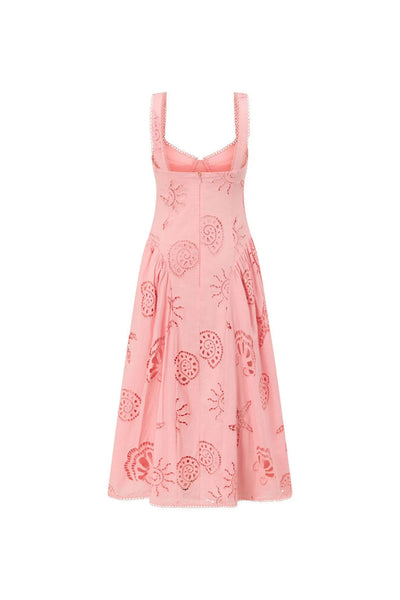6250007 Embroidered Long Dress