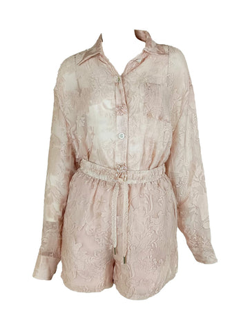 6250010 Jacquard Shorts Set *Pink