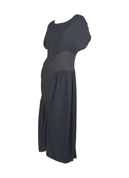 6250017 Loose Pleated Midi Dress