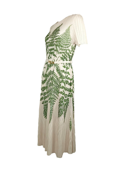 6250018 Print Pleated Maxi Dress
