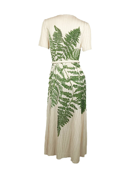 6250018 Print Pleated Maxi Dress