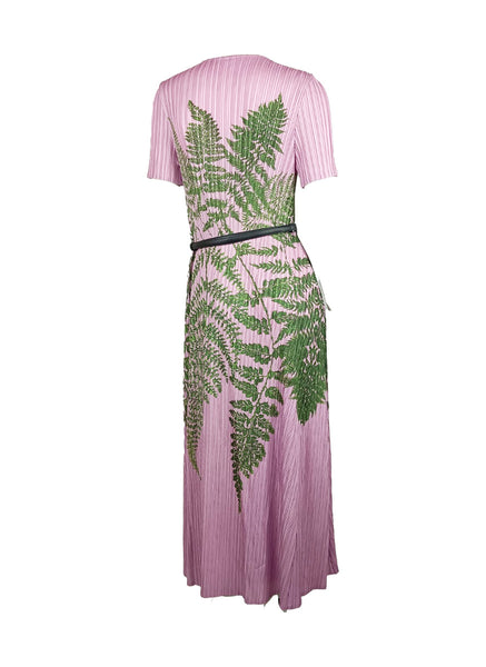 6250018 Print Pleated Maxi Dress