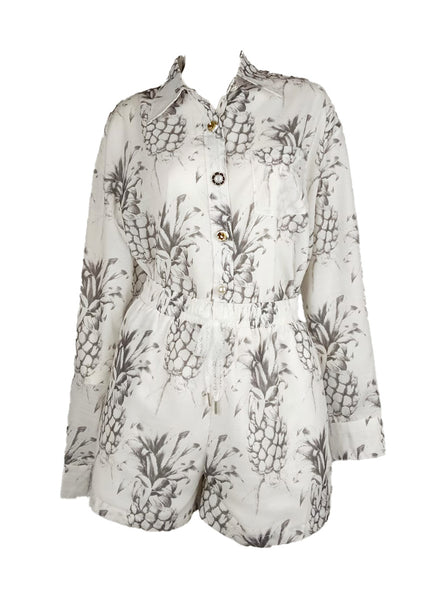 6250019 Long Sleeved Pineapple Shirt &Shorts Set
