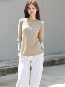 3250083 Short Sleeved Pleats Top