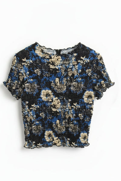 Abstract Patterned Creased Top