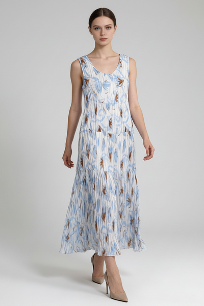 Abstract Print Maxi Dress