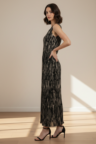 Abstract Print Maxi Dress