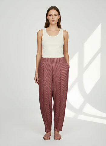 High Waist Loose Pleated Pants