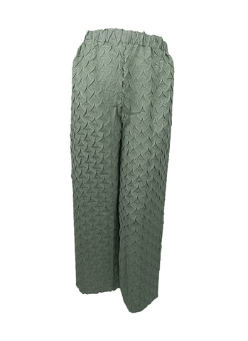 7250010 Petal Textured Elastic Waistband Pants