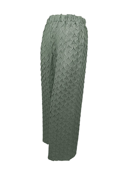 7250010 Petal Textured Elastic Waistband Pants