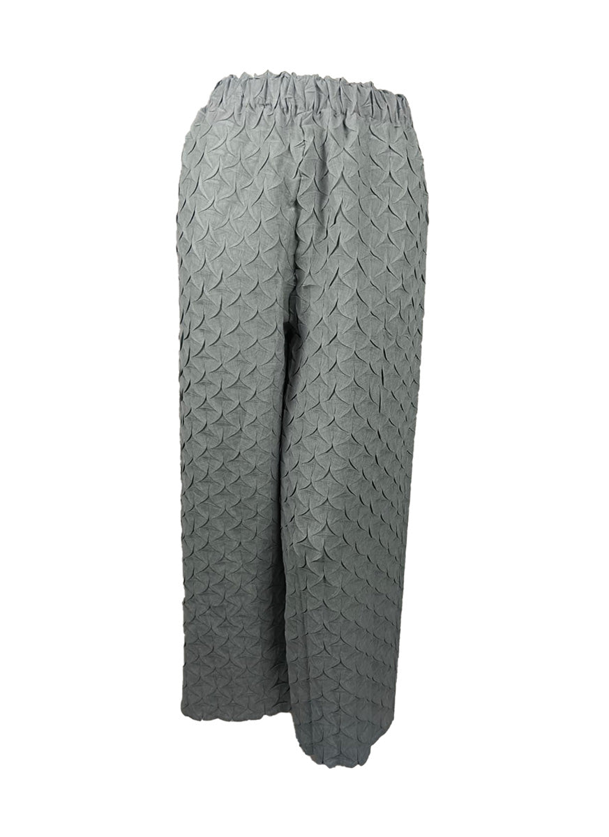 7250010 Petal Textured Elastic Waistband Pants