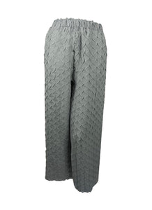 7250010 Petal Textured Elastic Waistband Pants