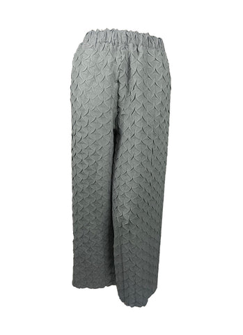 7250010 Petal Textured Elastic Waistband Pants