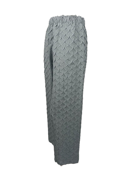 7250010 Petal Textured Elastic Waistband Pants