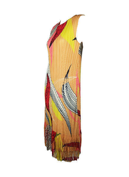 7250012 Artistic Swirl Pleated Dress