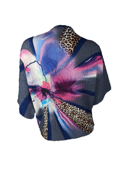 7250013 Leopard & Bloom Textured Top