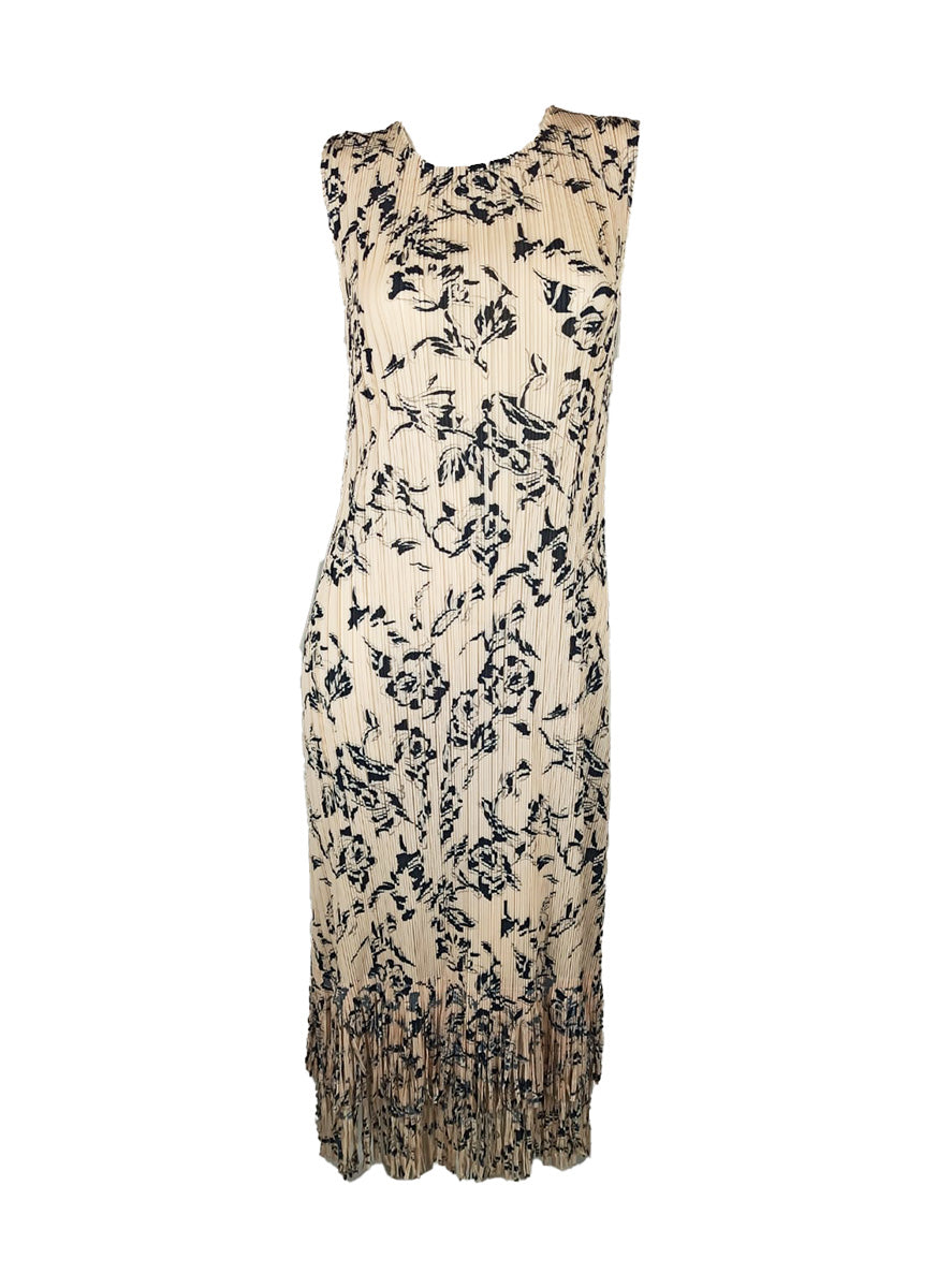 7250014 Fringe Hem Sleeveless Midi Dress 14