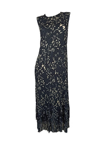 7250014 Fringe Hem Sleeveless Midi Dress 14
