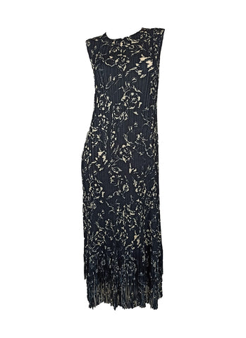 7250014 Fringe Hem Sleeveless Midi Dress 14