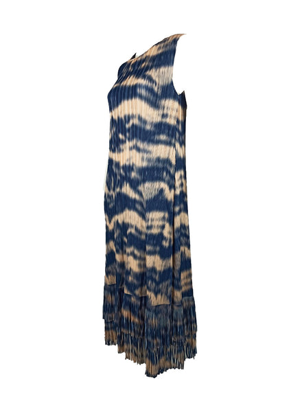 7250014 Fringe Hem Sleeveless Midi Dress 14