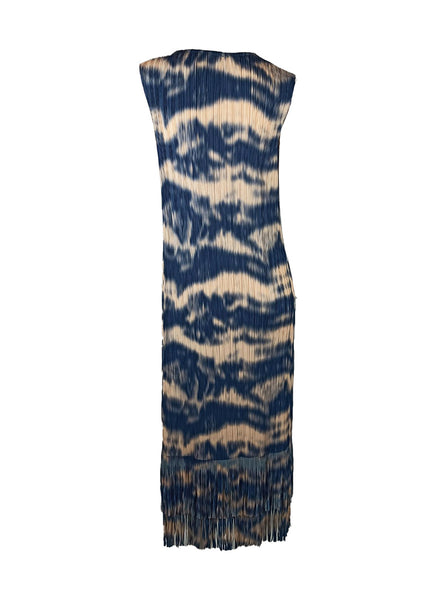 7250014 Fringe Hem Sleeveless Midi Dress 14