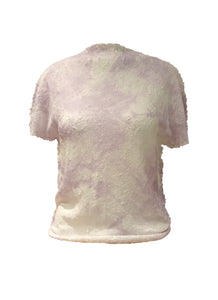 7250017 Crinkled Dyed Short Sleeve Top