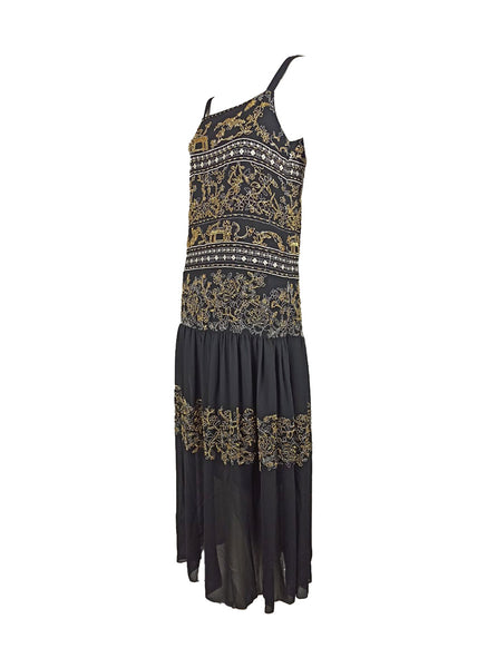 7250025 Embellished Vintage Maxi Dress