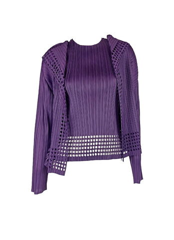 7250028 Pleated Long-Sleeved Cardigan