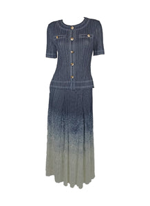 7250035 Waves of Elegance Top & Skirt Set