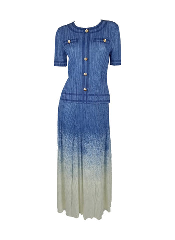 7250035 Waves of Elegance Top & Skirt Set