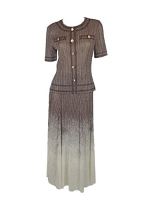 7250035 Waves of Elegance Top & Skirt Set