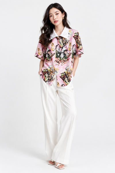 Petal Whisper Textured Top