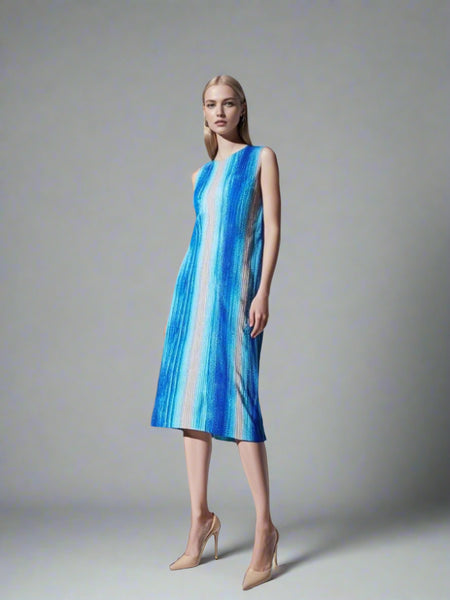 7250001 Striped Sleeveless Dress 01