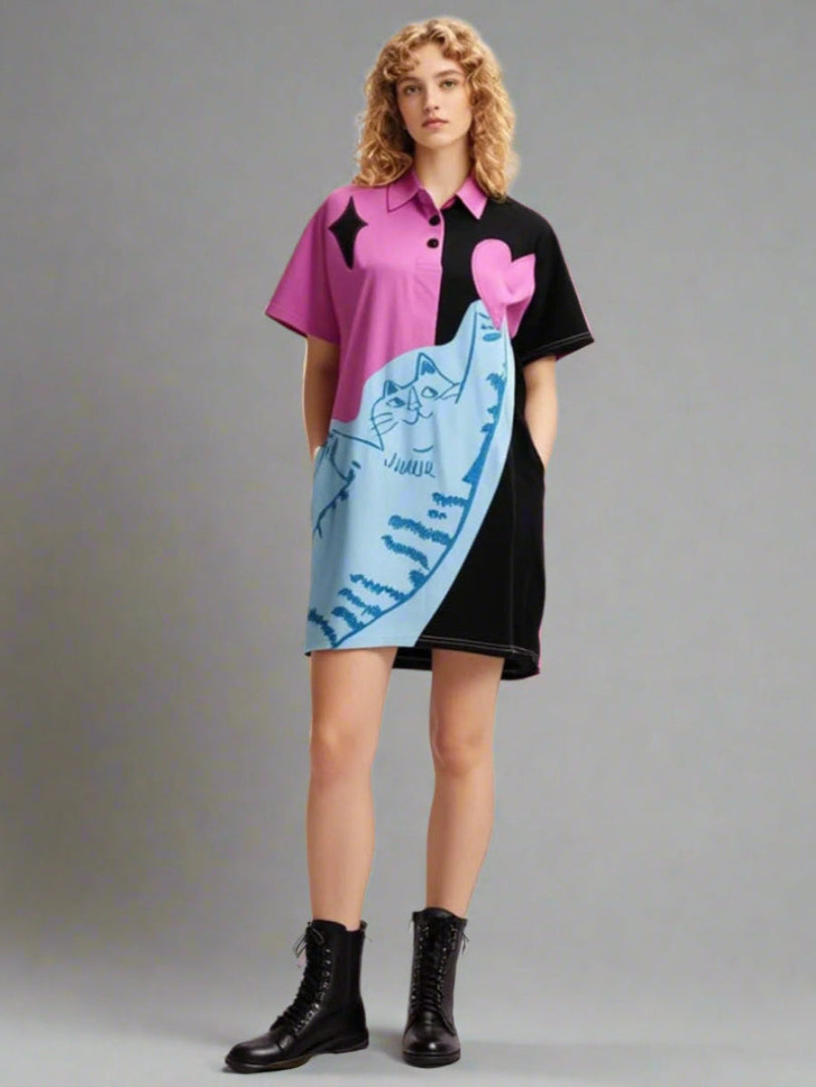 8250003 Sweetheart Polo Shirt Dress