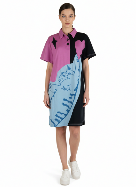 Sweetheart Polo Shirt Dress