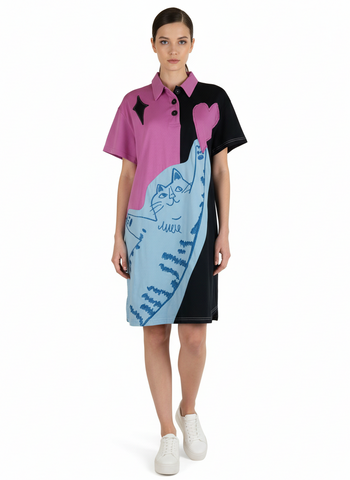 Sweetheart Polo Shirt Dress