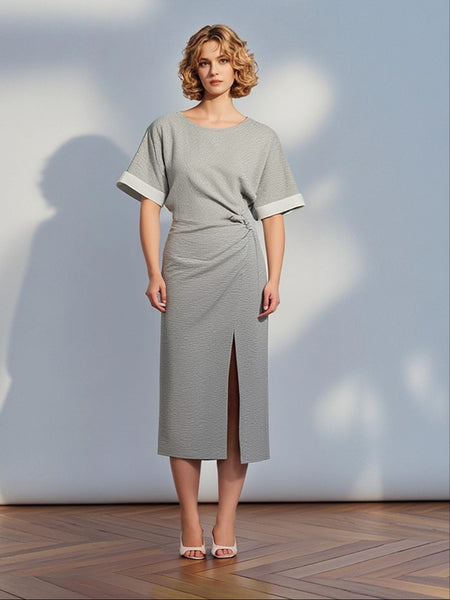 8250012 City Luxe Slit Maxi Dress
