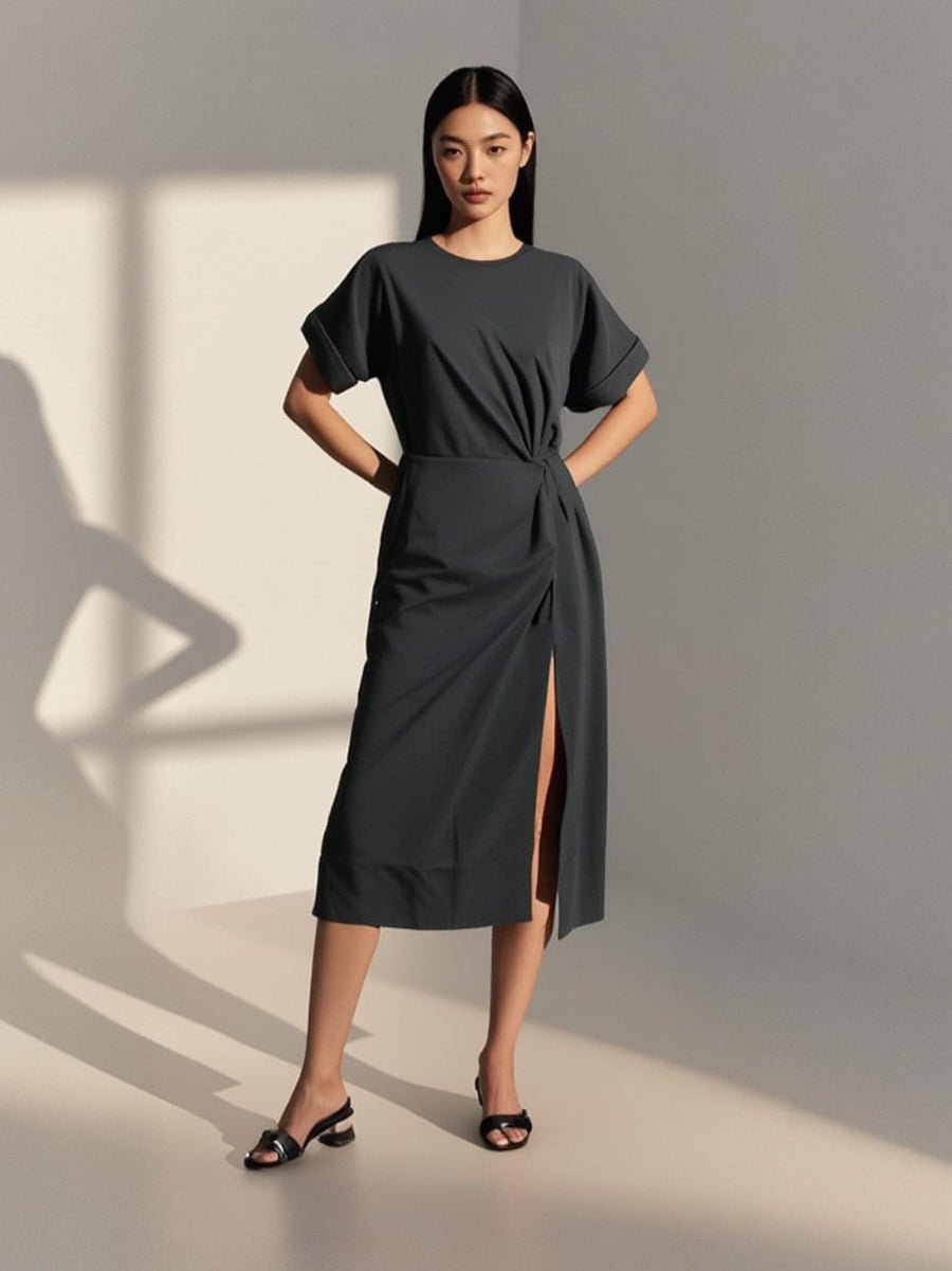 8250012 City Luxe Slit Maxi Dress