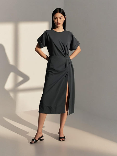 8250012 City Luxe Slit Maxi Dress