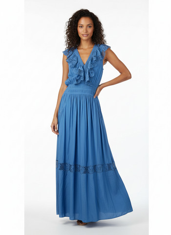 Ruffle Lace Maxi Dress