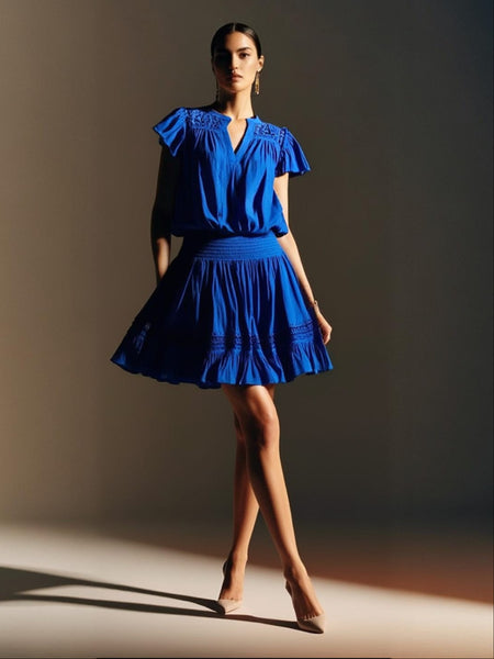 8250017 Delicate Ruffles Mini Dress