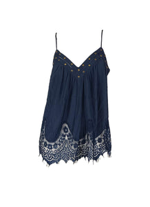 8250022 Embroidered Hem Cami Top